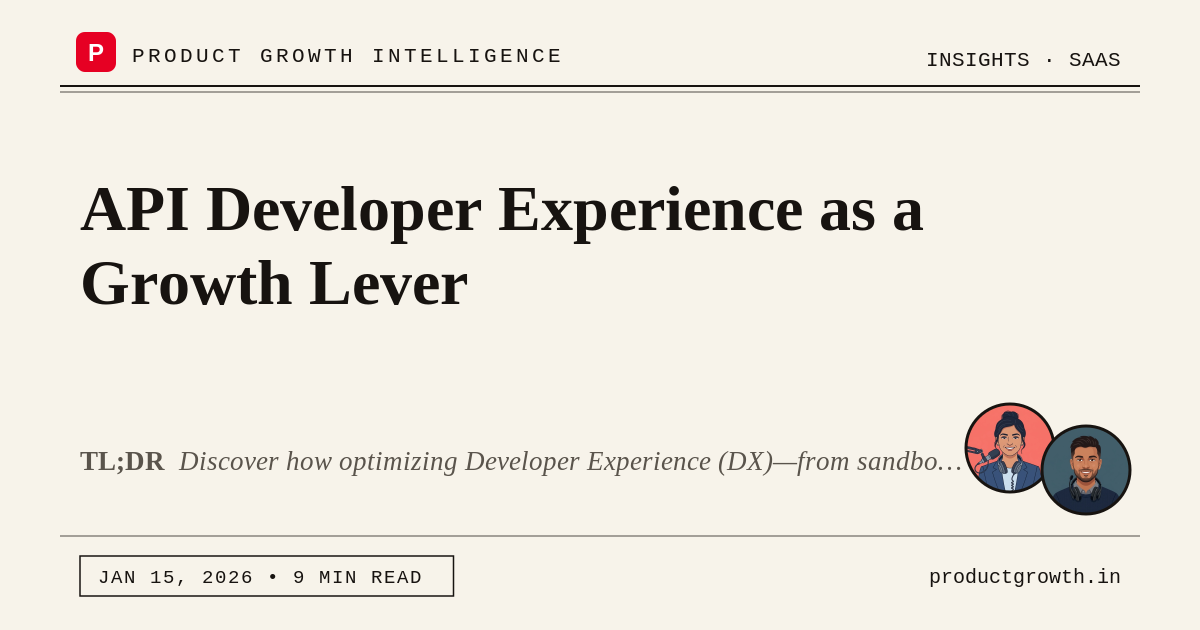 API Developer Experience as a Growth Lever | productgrowth.in