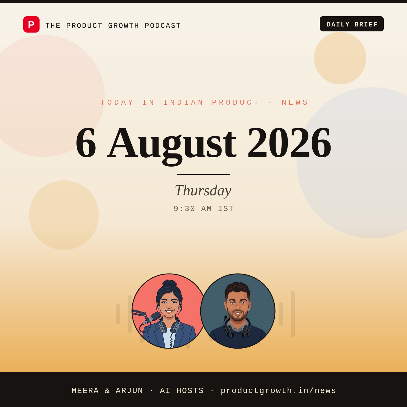 Government disburses Rs 276 crore for AI excellence centres — Daily Brief, 6 August 2026 episode artwork